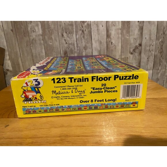 Melissa & Doug 123 Train Floor Puzzle 8 Long 20 Jumbo Easy-Clean Pieces Ages 3+ - Picture 6 of 8